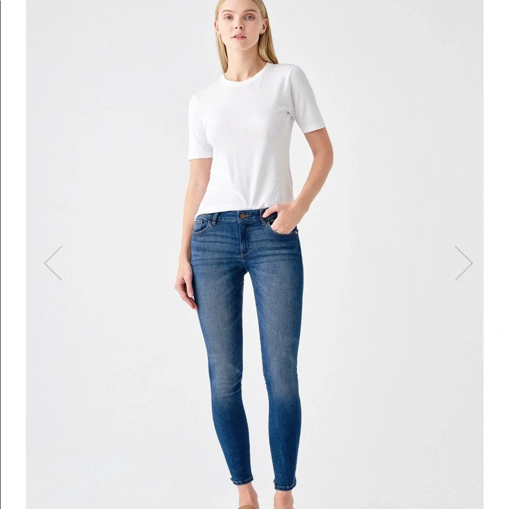 STS BLUE Emma Low Rise Skinny DRK Blue Marcos Jean - Picture 1 of 6